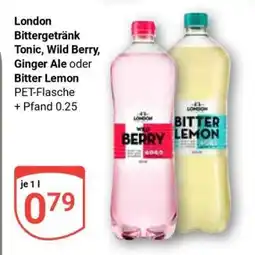 Globus London Bittergetränk Tonic, Wild Berry, Ginger Ale oder Bitter Lemon Angebot
