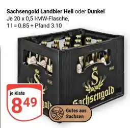 Globus Sachsengold Landbier Hell oder Dunkel Angebot