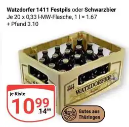 Globus Watzdorfer 1411 Festpils oder Schwarzbier Angebot