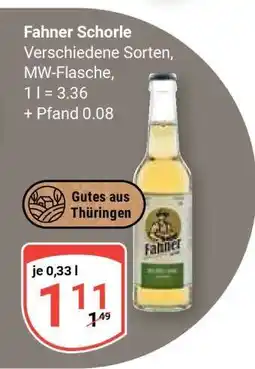 Globus FAHNER Schorle Angebot