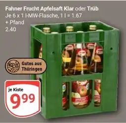Globus Fahner Frucht Apfelsaft Klar oder Trüb Angebot
