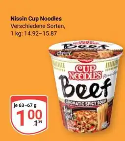 Globus NISSIN Cup Noodles Angebot