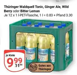 Globus Thüringer Waldquell Tonic, Ginger Ale, Wild Berry oder Bitter Lemon Angebot