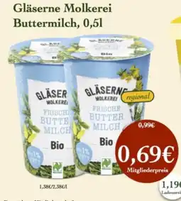 LPG Biomarkt Gläserne Molkerei Buttermilch Angebot