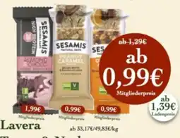LPG Biomarkt Lavera Sesamis Natural Bars Angebot