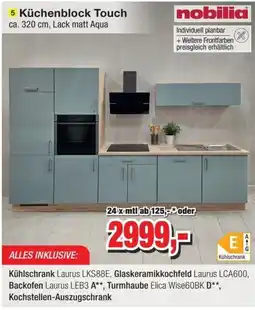 Möbelfundgrube Küchenblock Touch nobilia Angebot