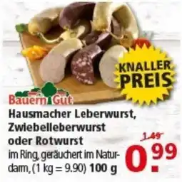 Multi Markt Bauern Gut Hausmacher Leberwurst, Zwiebelleberwurst oder Rotwurst Angebot