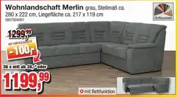 Möbelfundgrube Wohnlandschaft Merlin grau Angebot