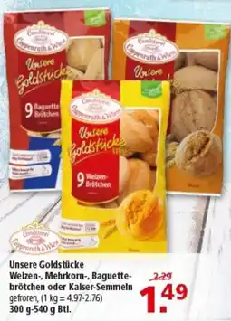 Multi Markt Unsere Goldstücke Weizen-, Mehrkorn-, Baguette-brötchen oder Kaiser-Semmeln Angebot