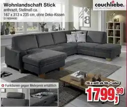 Möbelfundgrube Wohnlandschaft Stick anthrazit Angebot
