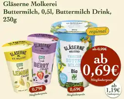 LPG Biomarkt Gläserne Molkerei Buttermilch, Buttermilch Drink Angebot