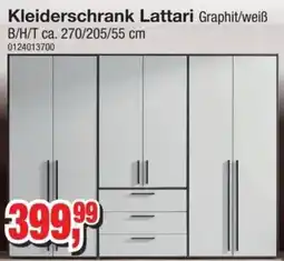 Möbelfundgrube Kleiderschrank Lattari Graphit/weiß Angebot