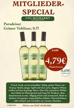 LPG Biomarkt Paradeiser Grüner Veltliner Angebot