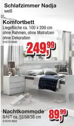 Möbelfundgrube Schlafzimmer Nadja weiß Komfortbett Angebot