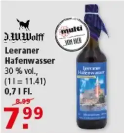 Multi Markt J.W. Wolff Leeraener Hafenwasser Angebot