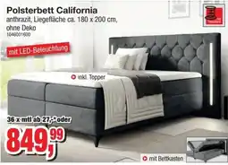 Möbelfundgrube Polsterbett California anthrazit Angebot