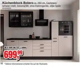 Möbelfundgrube Küchenblock Bolero Angebot