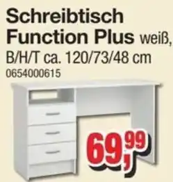 Möbelfundgrube Schreibtisch Function Plus weiß Angebot