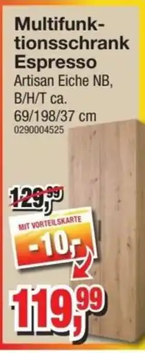 Möbelfundgrube Multifunktionsschrank Espresso Artisan Eiche NB Angebot