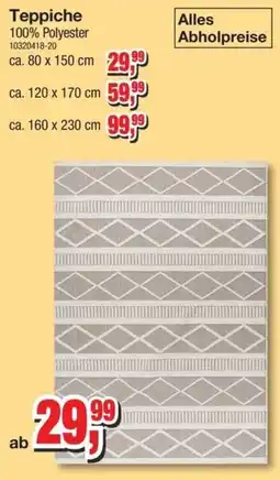 Möbelfundgrube Teppiche 100% Polyester Angebot