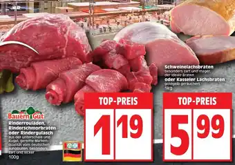 Edeka Bauern Gut Rinderrouladen, Rinderschmorbraten oder Rindergulasch 100g Angebot