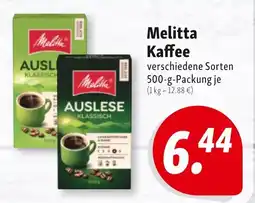 Nah & Frisch Melitta Kaffee Angebot