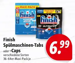 Nah & Frisch Finish Spülmaschinen-Tabs oder -Caps Angebot
