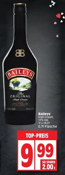 Edeka Baileys Irish Cream 0,7L Angebot