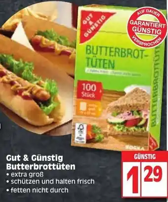 Edeka Gut & Günstig Butterbrottüten Angebot