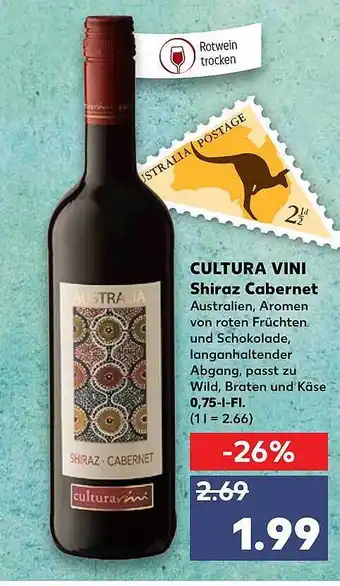 Kaufland Cultura Vini Shiraz Cabernet Angebot