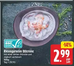 E-Center Riesengarnelen dillcreme Angebot