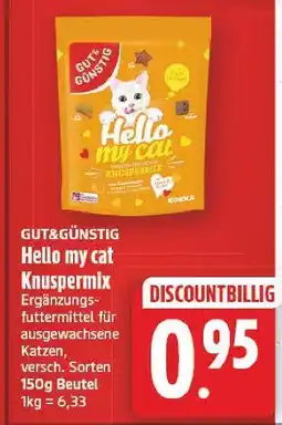 E-Center Gut&günstig hello my cat knuspermix Angebot
