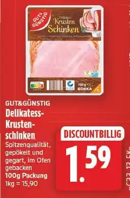 E-Center Gut&günstig delikatess-krustenschinken Angebot