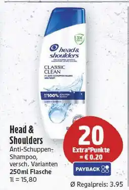 E-Center Head & shoulders anti-schuppen-shampoo Angebot