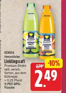 E-Center Edeka herzstücke lieblingssaft grüner multi Angebot