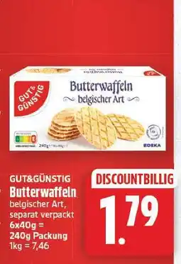 E-Center Gut&günstig butterwaffeln Angebot