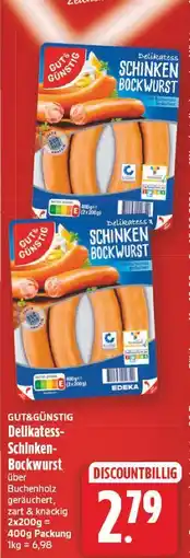 E-Center Gut&günstig delikatess-schinken-bockwurst Angebot