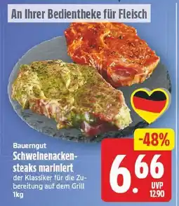 E-Center Bauerngut schweinenackensteaks mariniert Angebot