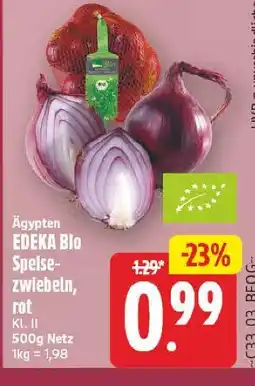 E-Center Edeka bio speisezwiebel, rot Angebot