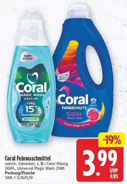 E-Center Coral feinwaschmittel color flüssig Angebot