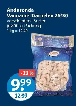 V Markt Anduronda vannamei garnelen 26/30 Angebot