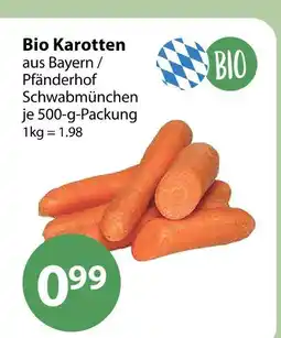 V Markt Pfänderhof schwabmünchen bio karotten Angebot