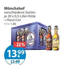 V Markt Mönchshof bier Angebot