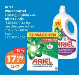V Markt Ariel waschmittel flüssig Angebot