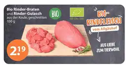 V Markt Vom allgäuhof bio rinder-braten und rinder-gulasch Angebot