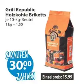 V Markt Grill republic holzkohle briketts Angebot
