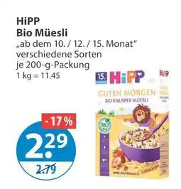 V Markt Hipp bio müsli Angebot