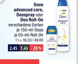 V Markt Dove advanced care deospray Angebot