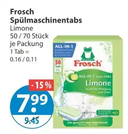 V Markt Frosch spülmaschinentabs Angebot