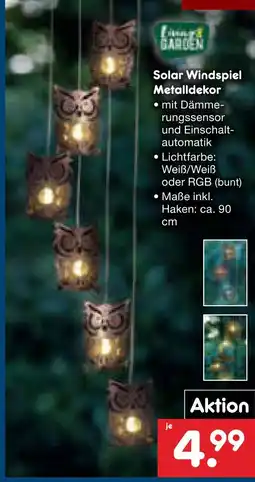 Netto Marken-Discount Solar windspiel metalldekor Angebot